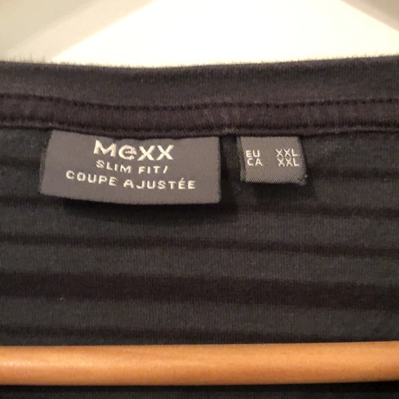 Mexx slim fit XXL gray striped tee with shadowed cyclers - Picture 2 of 6